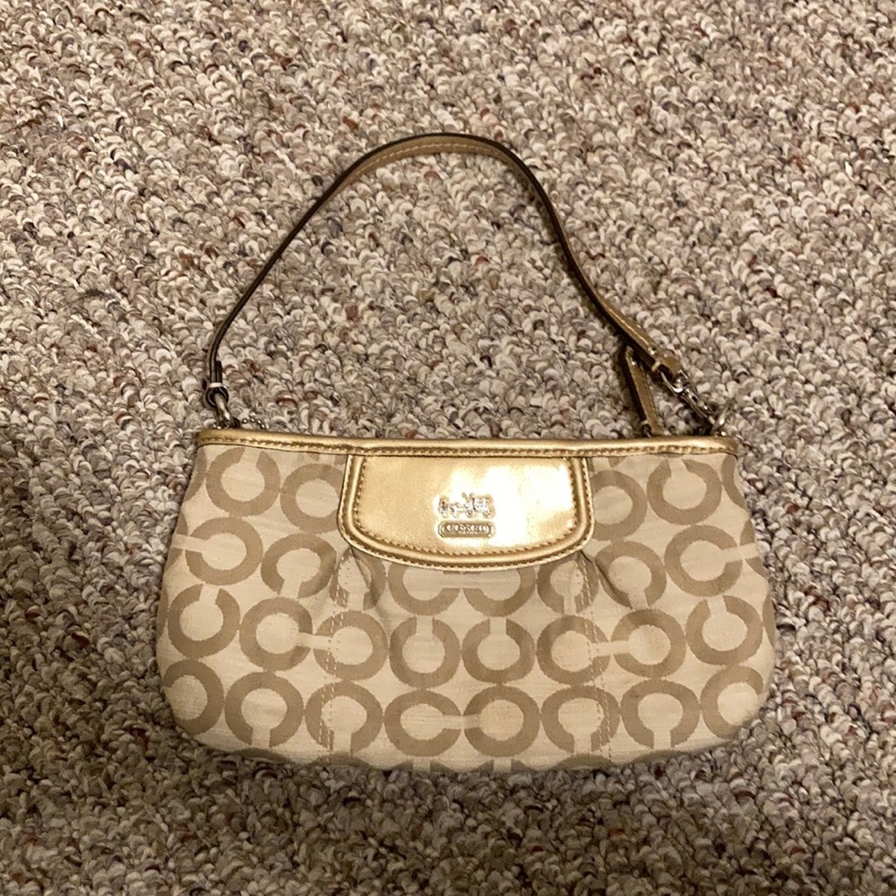 Gold Coach Purse/Wristlet